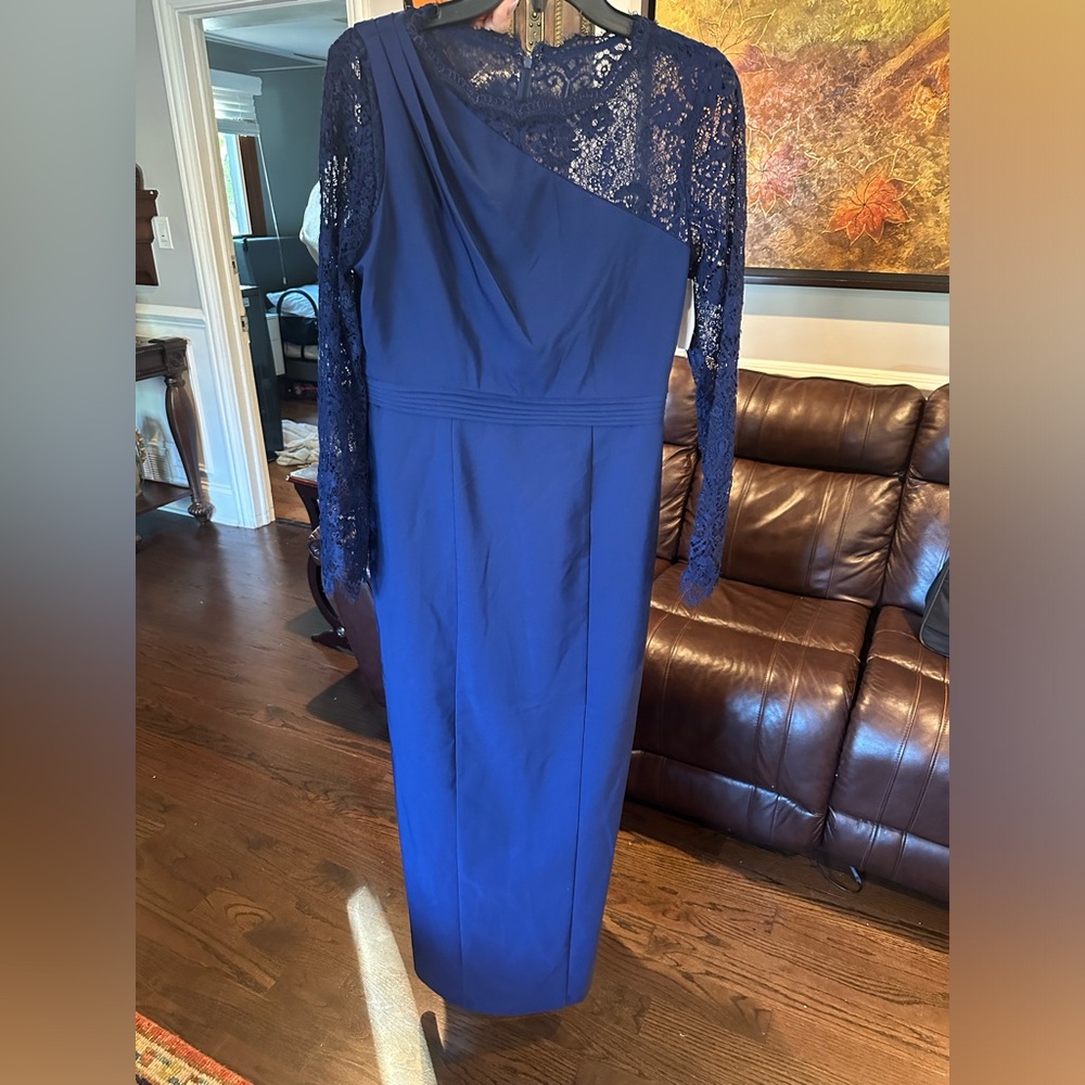 Js Collections Size 6 Nwot Navy Blue Column Dress… - image 3